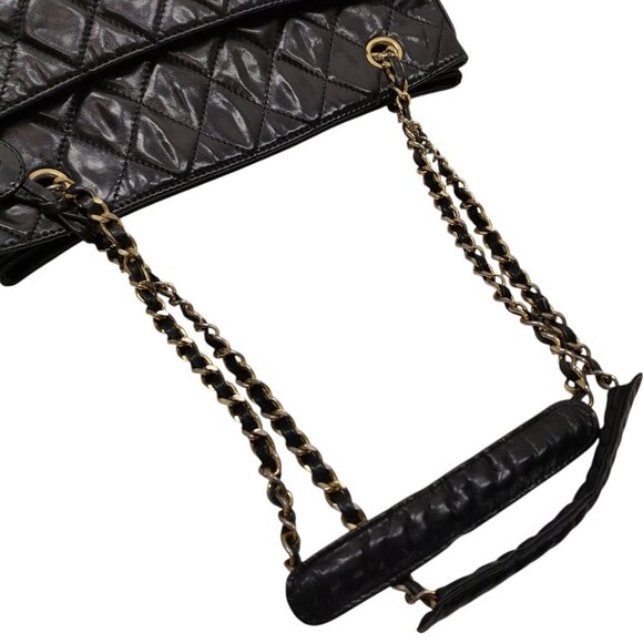 698658BV (X6) Chanel Hand Bag Matelasse Black Lambskin - Picture 4 of 10